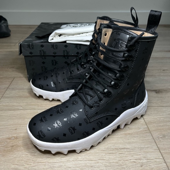 MCM Leather High Combat Boot - Picture 1 of 10